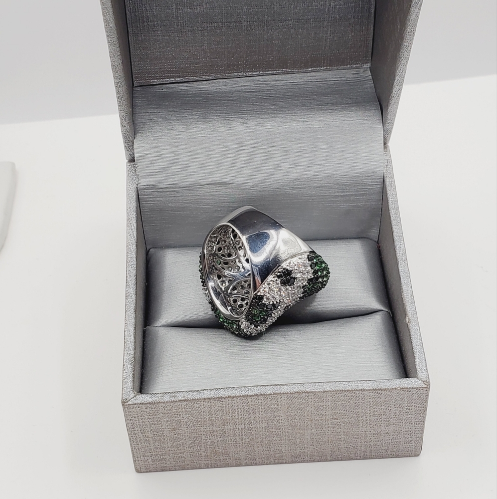 925 Sterling Silver Modern Statement Ring - image 5